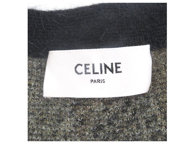 Céline CELINE Cardigan aus gebürstetem Mohair mit Stickerei Grün - Ansicht 6