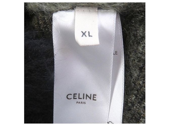 Céline CELINE Cardigan aus gebürstetem Mohair mit Stickerei Grün - Ansicht 7