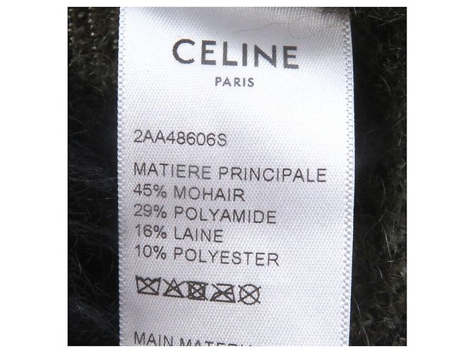 Céline CELINE Cardigan aus gebürstetem Mohair mit Stickerei Grün - Ansicht 8