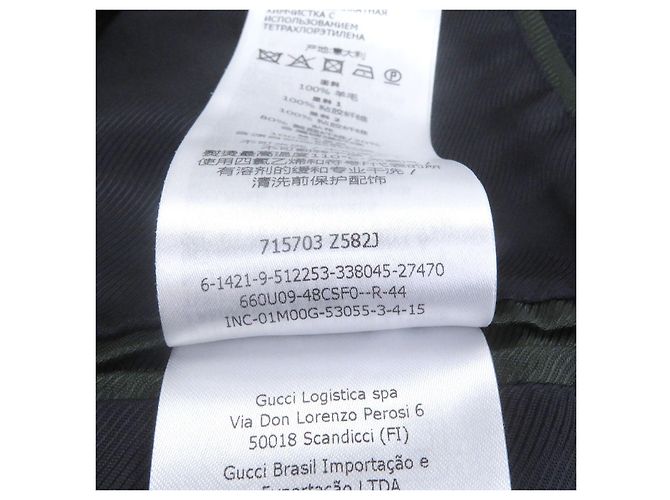 Abrigo de lana Chester Gucci Azul Azul marino - vista 11