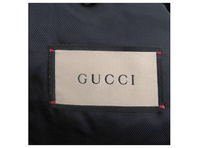 Abrigo de lana Chester Gucci Azul Azul marino - vista 7