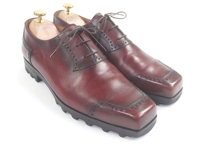 Autre Marque Scarpe stringate Olga Ultima in pelle Berluti Marrone Bordò - vista 3