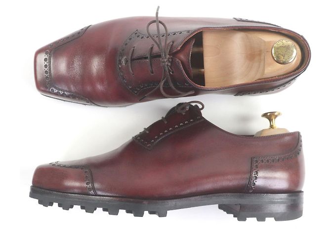 Autre Marque Scarpe stringate Olga Ultima in pelle Berluti Marrone Bordò - vista 4