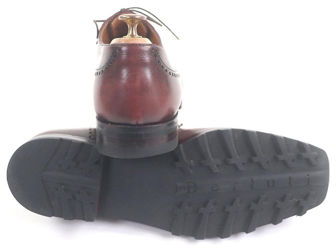 Autre Marque Scarpe stringate Olga Ultima in pelle Berluti Marrone Bordò - vista 5