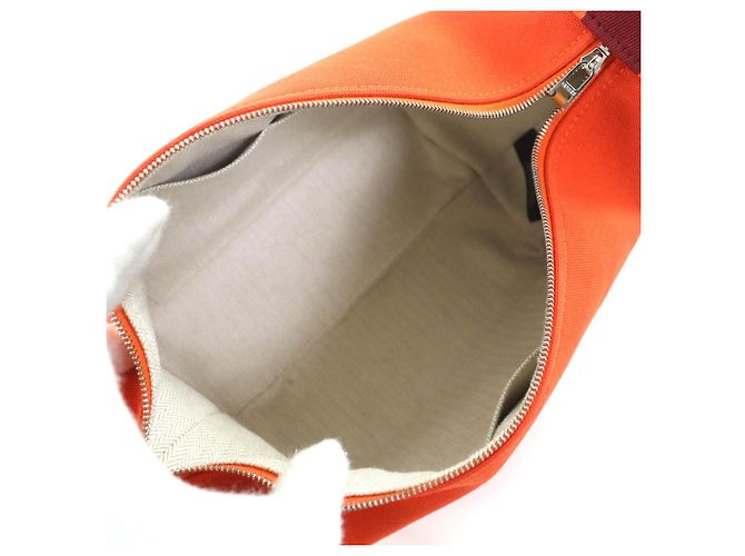 Borsa in lana Hermès Brid A PM Arancione - vista 7