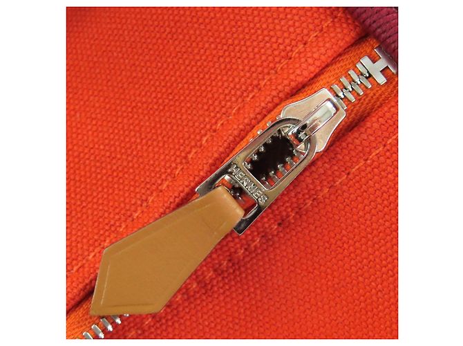 Borsa in lana Hermès Brid A PM Arancione - vista 9