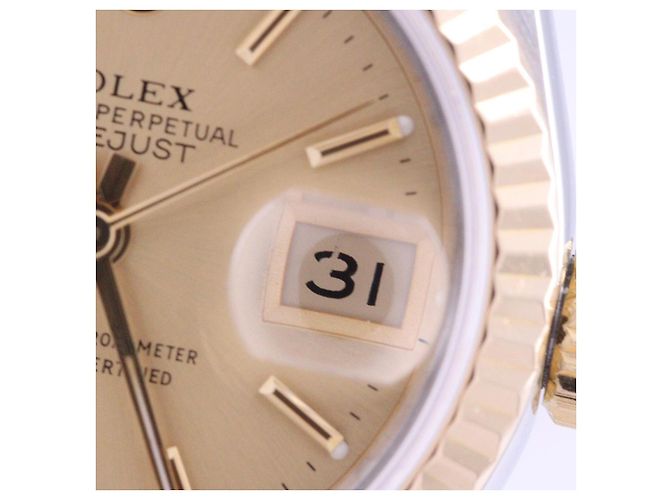 Reloj Rolex Datejust en acero inoxidable y oro amarillo - vue 7