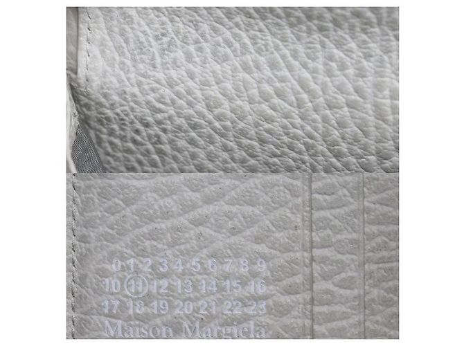 Autre Marque Portefeuille bifold en cuir 4 Stitch Maison Margiela Blanc - vue 6
