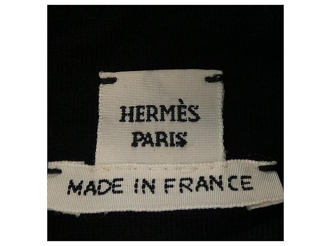 Hermès Túnica Hermes Double Jersey Wave CLOU DE SELLE34 Negro - vista 5