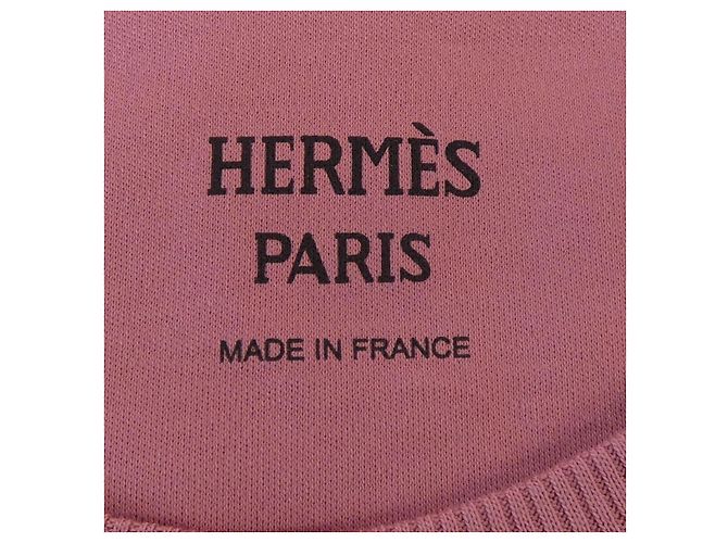 Hermès Camiseta de algodón Hermes Cartouche Parfroy Rosa - vista 4