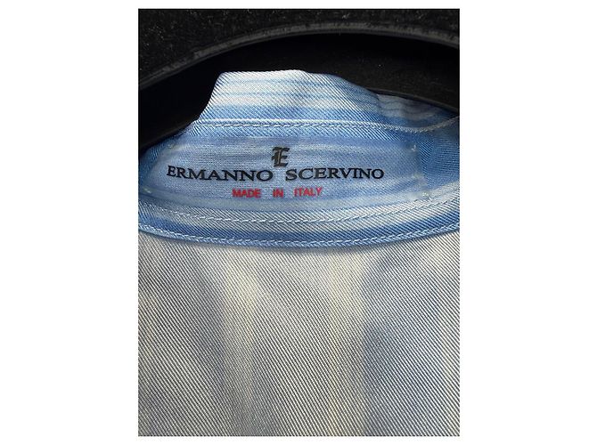 Camicia in seta a righe blu Ermanno Scervino - vista 2