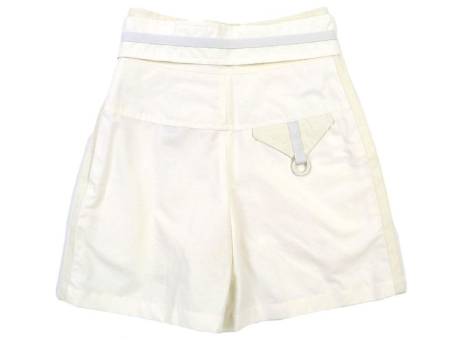 Hermès Culottes de algodón y nailon Hermes Beige Crudo - vista 2