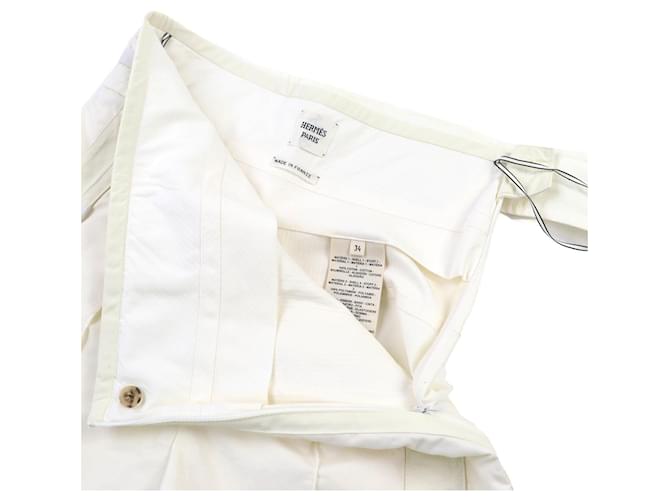 Hermès Culottes de algodón y nailon Hermes Beige Crudo - vista 3