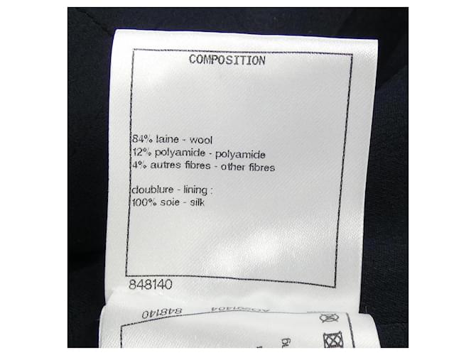 Chaqueta Chanel sin cuello Azul Azul marino - vista 3