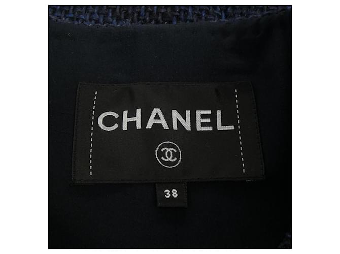 Chaqueta Chanel sin cuello Azul Azul marino - vista 5