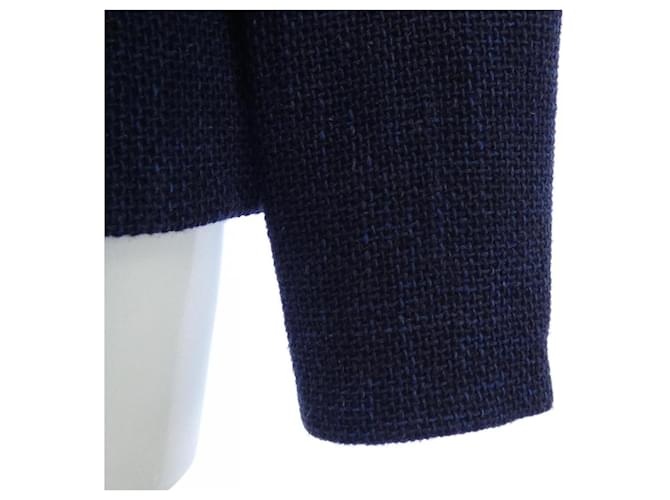 Chaqueta Chanel sin cuello Azul Azul marino - vista 7