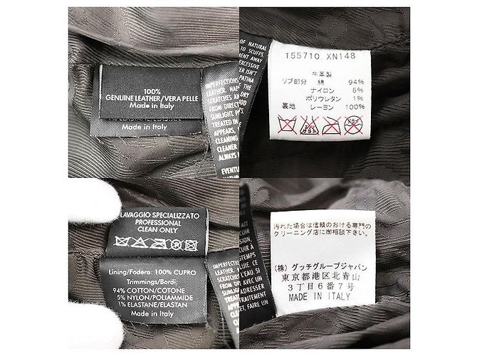 Chaqueta Bomber Gucci Madonna de piel de vaca Castaño Caqui - vista 10