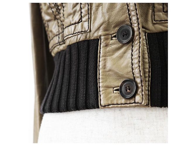 Chaqueta Bomber Gucci Madonna de piel de vaca Castaño Caqui - vista 14