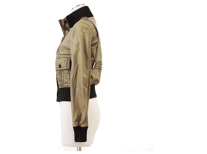 Chaqueta Bomber Gucci Madonna de piel de vaca Castaño Caqui - vista 15