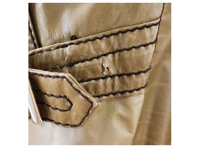 Chaqueta Bomber Gucci Madonna de piel de vaca Castaño Caqui - vista 8