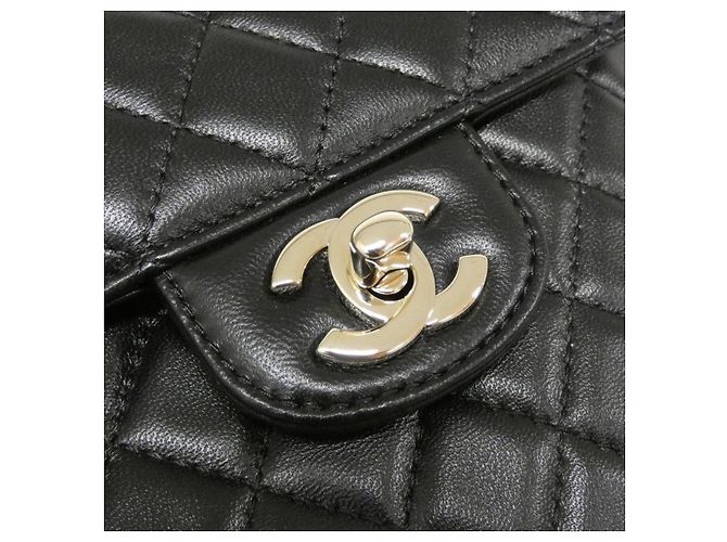 Borsa a tracolla Chanel in agnello Nero - vista 4