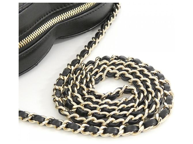 Borsa a tracolla Chanel in agnello Nero - vista 5