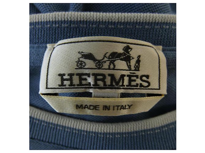 Hermès Camiseta de algodão Hermes Azul - vista 4