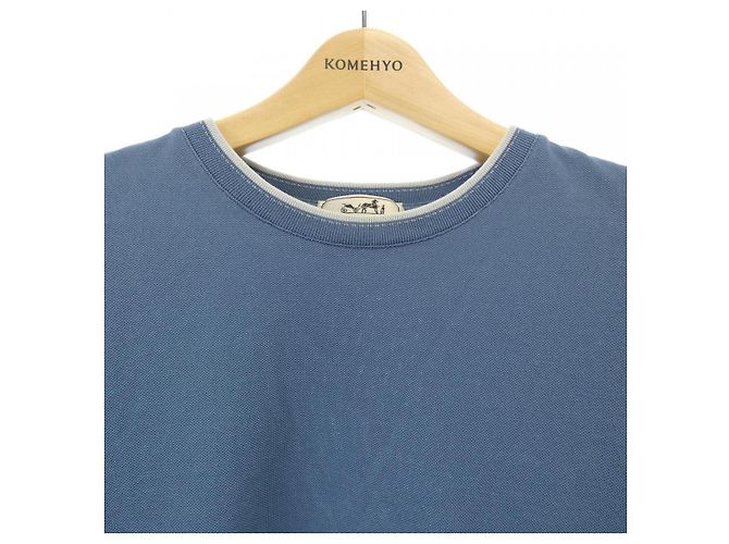 Hermès Camiseta de algodão Hermes Azul - vista 5