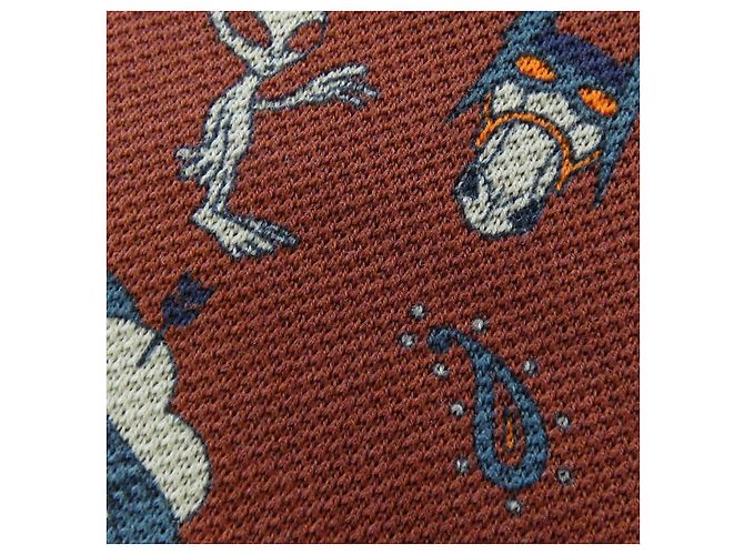 Hermès Polo in cotone Hermes Rosso Blu Beige - vista 7