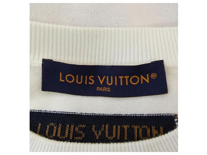 Punto Louis Vuitton de algodón de manga corta Rosa Blanco - vista 4