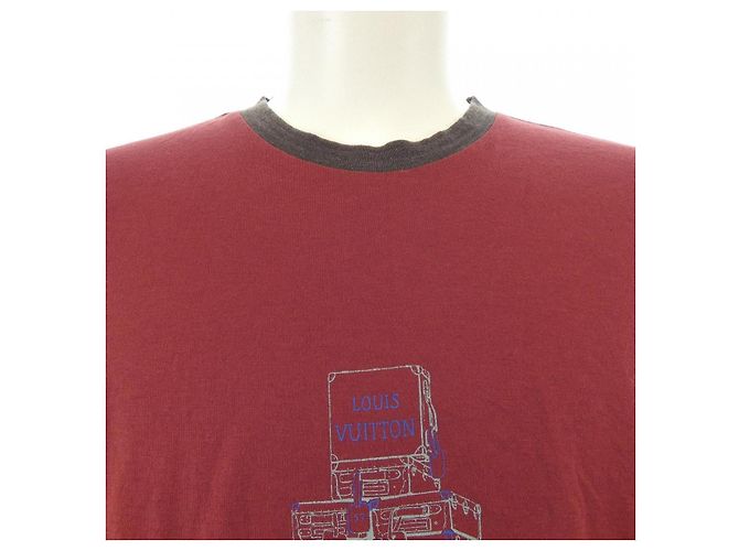 Camiseta de algodón Louis Vuitton Roja - vista 5