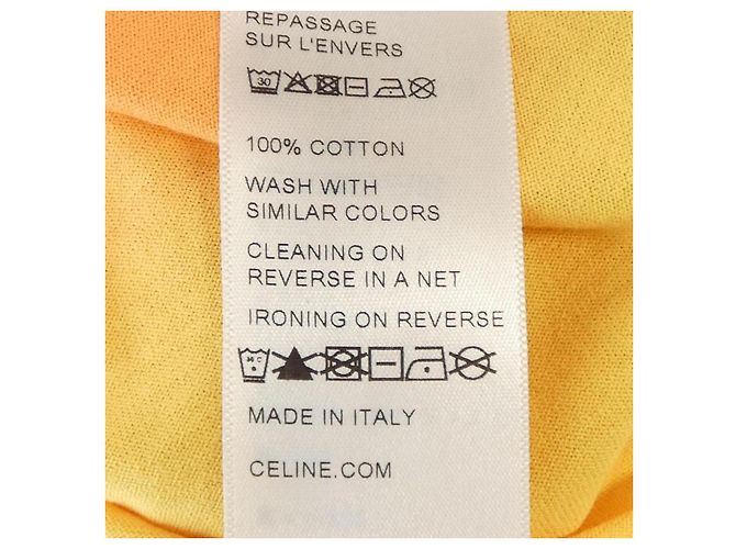 Céline Camiseta de algodão CELINE Vermelho Amarelo - vista 3