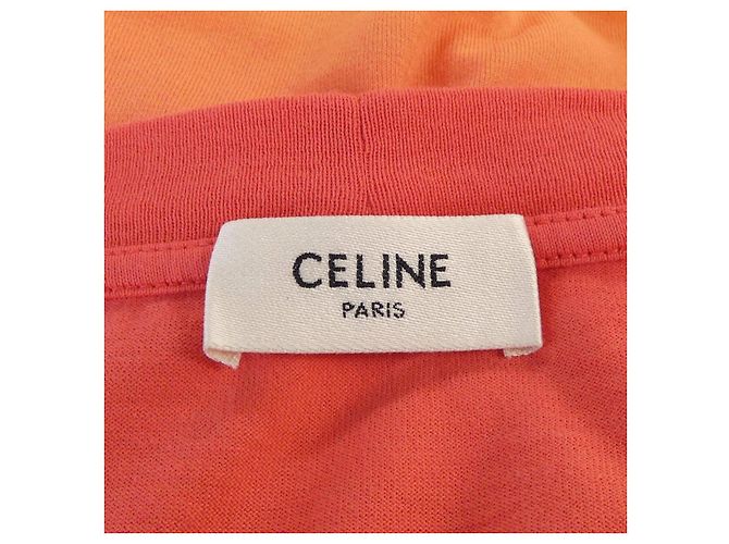 Céline Camiseta de algodão CELINE Vermelho Amarelo - vista 4