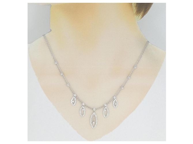 Autre Marque Collana con Diamanti Au750 Argento - vista 5