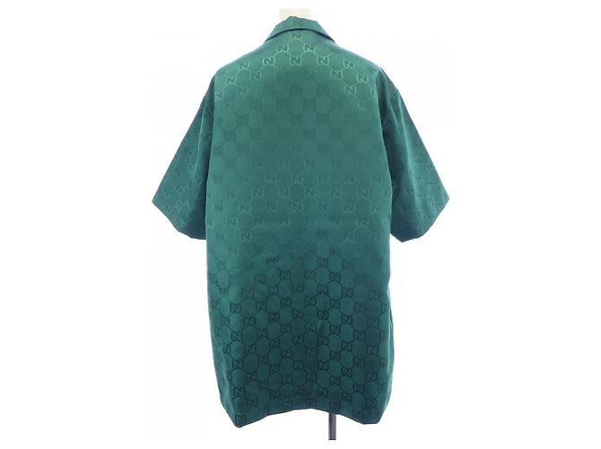 Camicia a maniche corte Gucci GG Verde - vista 2
