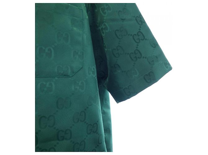 Camicia a maniche corte Gucci GG Verde - vista 6