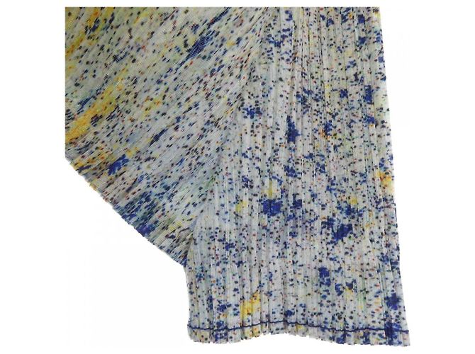Issey Miyake PLEATS PLEASE Top plissé Blu Verde Giallo Blu navy - vista 6