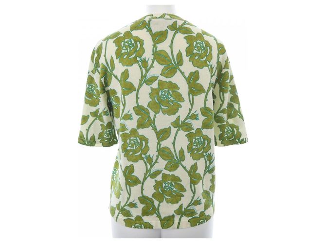 Top de punto Gucci Beige Verde - vista 2