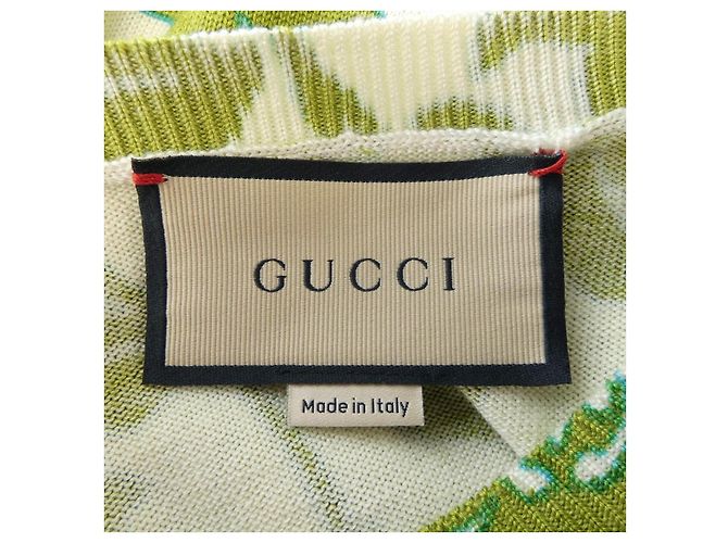 Top de punto Gucci Beige Verde - vista 4