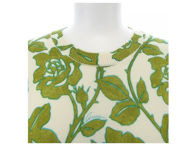 Top de punto Gucci Beige Verde - vista 5