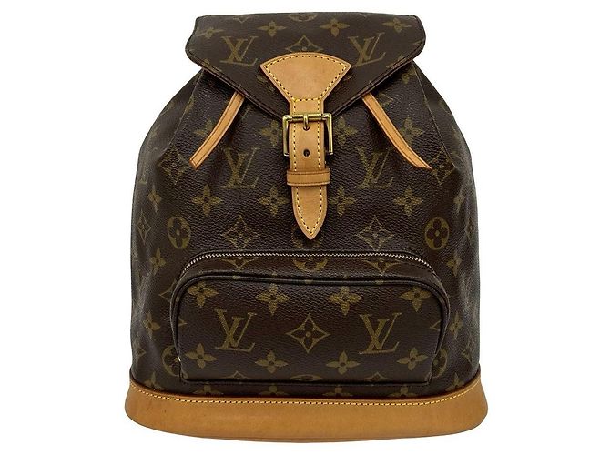 Louis Vuitton Montsouris Monogram Leder Rucksack Braun - Ansicht 2