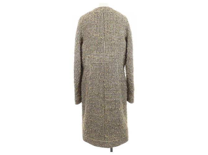 Abrigo de lana Chanel Negro Beige - vista 2