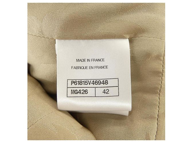 Abrigo de lana Chanel Negro Beige - vista 5