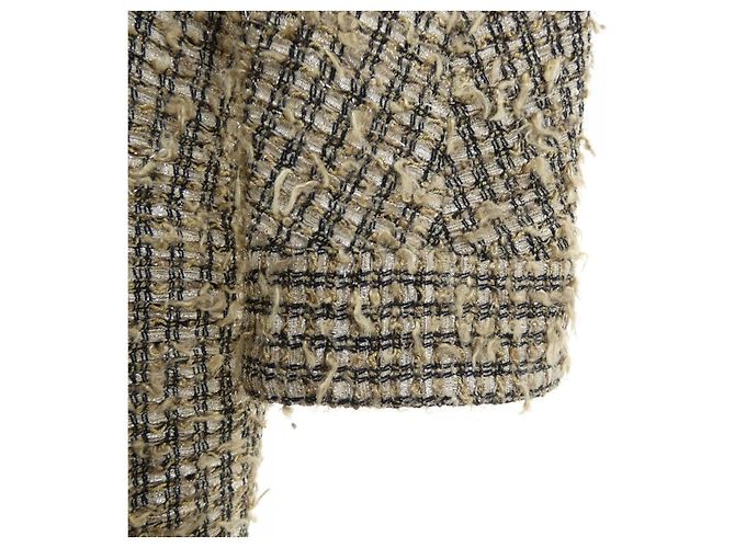 Abrigo de lana Chanel Negro Beige - vista 7