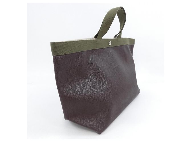 Autre Marque Borsa Tote Square GP di Herve Chapelier Marrone Cachi - vista 2