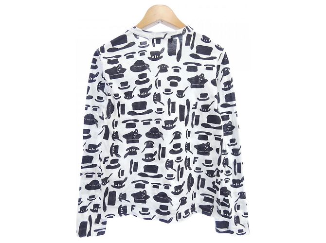 Camiseta de algodón negra Comme des Garcons Negro Blanco - vista 2