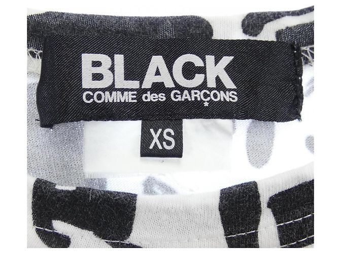 Camiseta de algodón negra Comme des Garcons Negro Blanco - vista 4