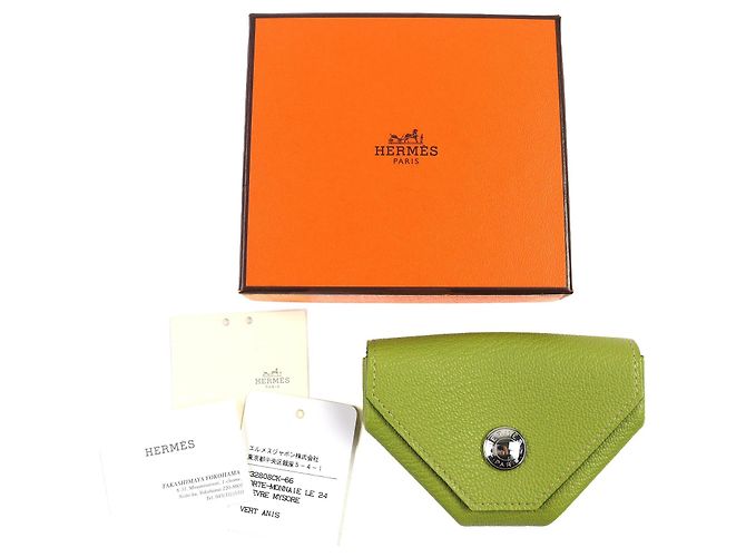 Monedero Hermès Le 24 Verde - vista 2
