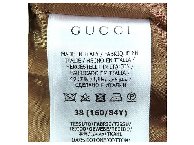 Gucci Interlocking G Brosche Denim Langarmhemd Blau - Ansicht 10