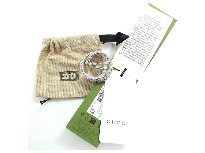 Gucci Interlocking G Brosche Denim Langarmhemd Blau - Ansicht 15